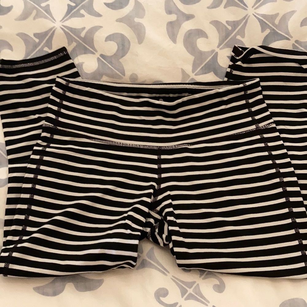 Athleta striped leggings workout pants small